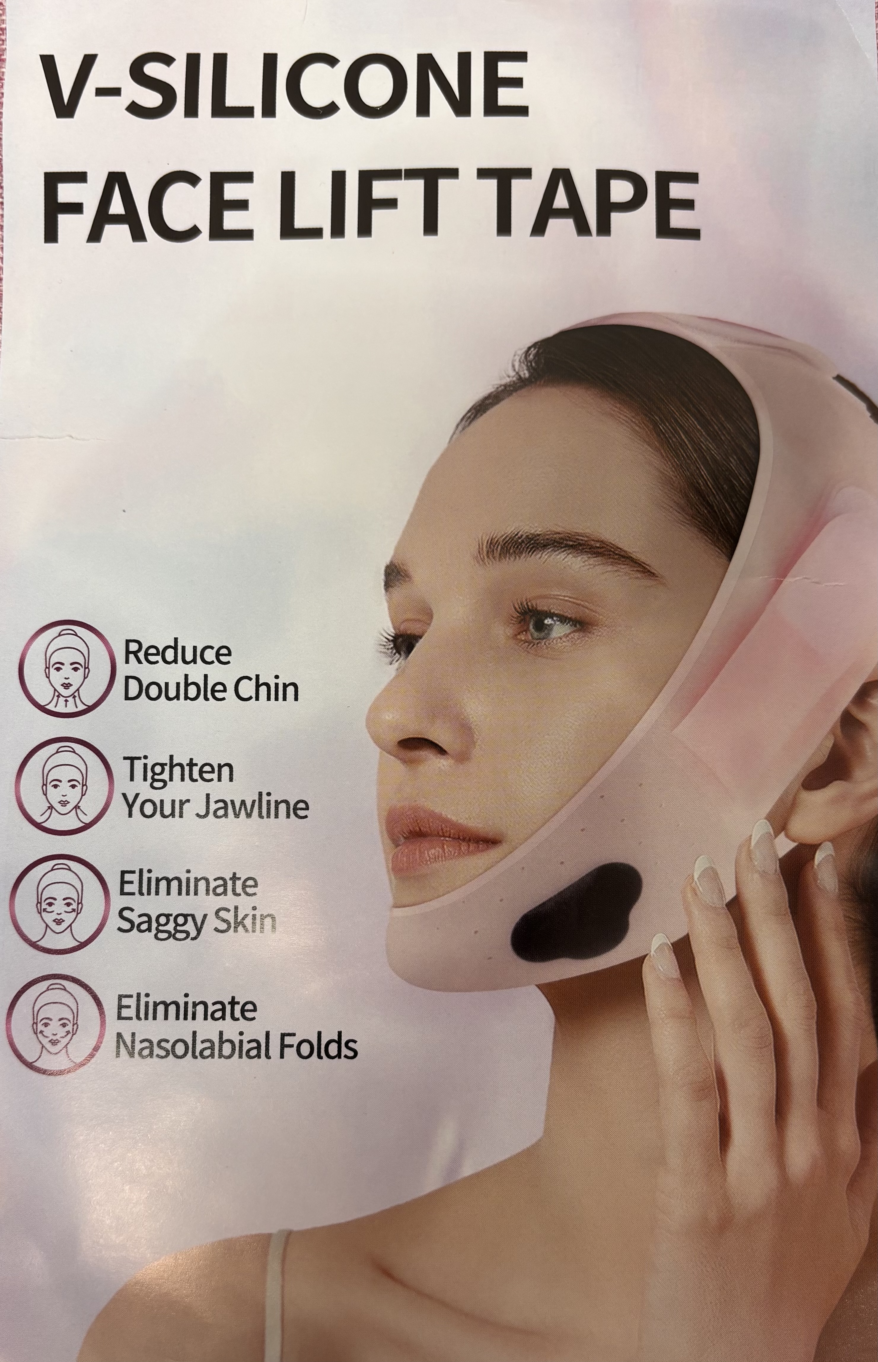 Reusable V-Silicone Facelift Tape